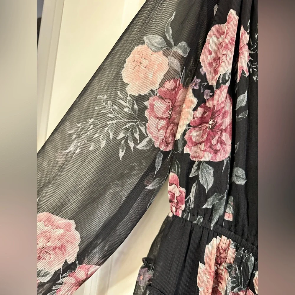 One Shoulder High Low Floral Dress - Picture 11 of 15